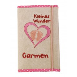 Mutter-Kind-Pass Hülle "Kleines Wunder" mit persönlichem Stick